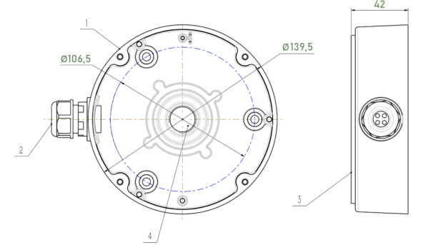 TC-P54BM Spec: V3 - Монтажная коробка - 84240